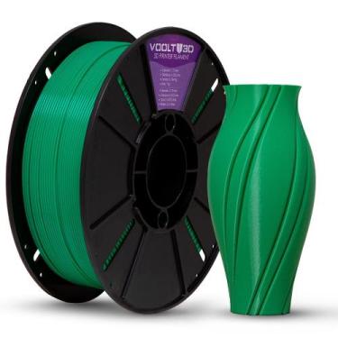 Imagem de Filamento Impressão 3d Pla Premium Cor Verde 1kg  1.75mm - Deliquadros