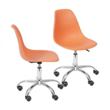 Imagem de Kit 2 Cadeiras Escritório Eames Giratória com Rodízio Dkr - OR Design