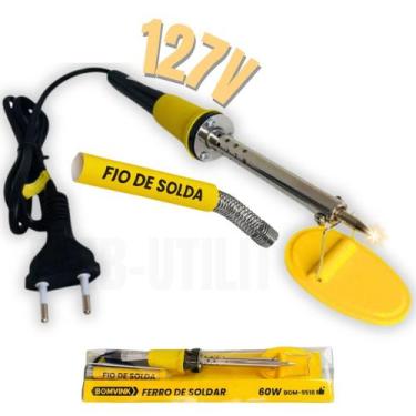 Imagem de Ferro de Soldar Profissional Elétrico com Fio de Solda Estanho E Supor