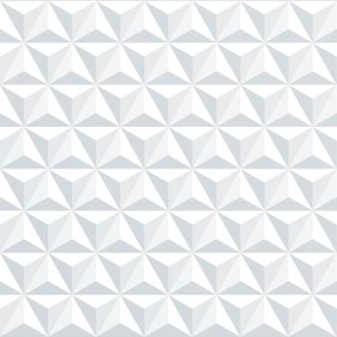 Imagem de Papel De Parede Efeito Gesso 3D Branco Geométrico 12m