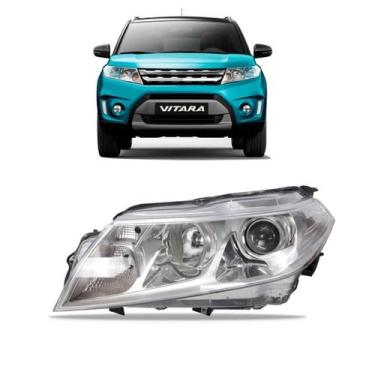 Imagem de Farol Vitara 2016 a 2019 Eletrico Com Motor Cromado - TYC, Esquerdo