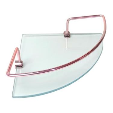Imagem de Porta Shampoo de Canto Rose Com Vidro Incolor - Montelar Acabamentos, 