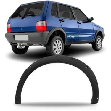 Imagem de Alargador Vão Roda Traseiro Uno Way 2004 a 2010 Preto - KJ, Esquerdo