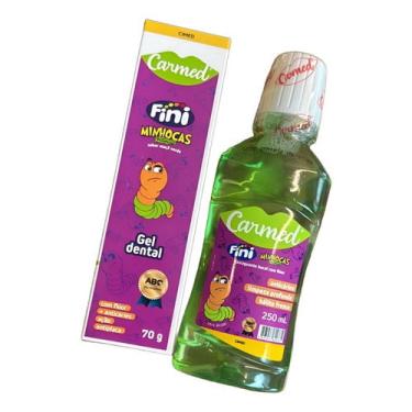 Imagem de Enxaguante Bucal Carmed Fini Minhocas 250mL Maça Verde