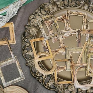 Imagem de Bomichi Adesivos decorativos de moldura vintage, 200 peças de suprimentos para álbuns de balas, agendas, cartas, criação de álbuns de cartões, arte de colagem, artesanato, garrafa de água
