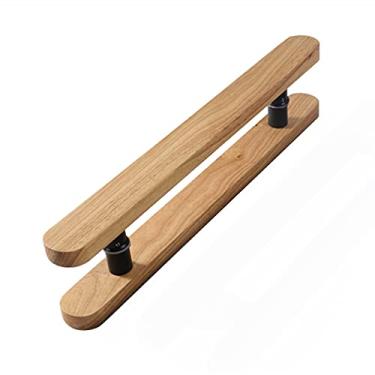 Imagem de Maçaneta de porta minimalista, maçaneta de porta de vidro preto mate/conquista, maçaneta de porta de loja maçaneta de porta de madeira maciça apoio de braços de porta de correr, acessórios de aço