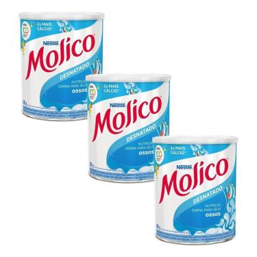 Imagem de Leite Em Pó Molico Desnatado Nestlé Kit 3
