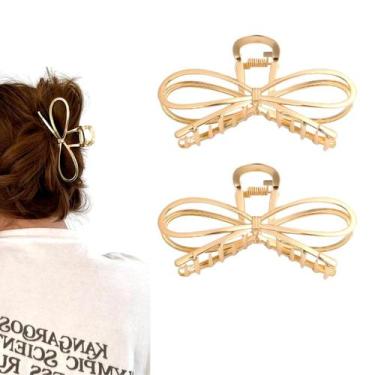 Imagem de 2 Un Piranha De Cabelo Grande Modelo Lacinho Elegante Penteados - Pira