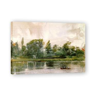 Imagem de LKXGRRSFG Estudo da paisagem em Richmond Anders Zorn impressões em tela - arte de obra-prima sueca, decoração de parede serenidade de verão e coleção de galeria de casa 60 x 84 cm