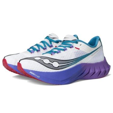 Imagem de Saucony Tênis feminino Endorphin PRO 4, Branco/Sombra, 34