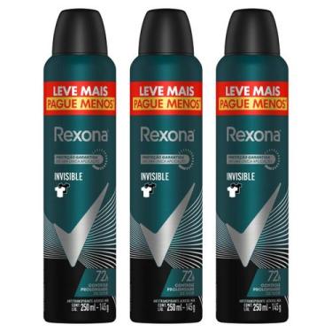 Imagem de Kit 3 und Desod Aero Rexona Men Invisible 72H 250ml