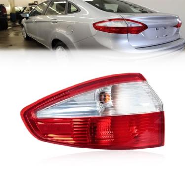 Imagem de YAENSYB Conjunto de luz traseira de para-choque traseiro para Ford Fiesta Sedan 2013-2015 Lâmpada de seta de freio esquerda