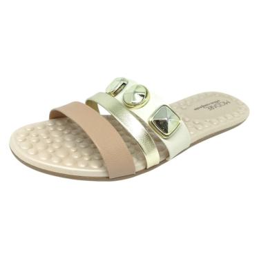 Imagem de Chinelo Rasteiro Feminino Ultra Conforto Pins Slide Modare