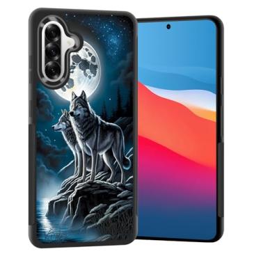 Imagem de Vobber Capa para Galaxy A56 5G, capa protetora fina com arquitetura antiarranhões TPU à prova de choque para Samsung Galaxy A56 5G 6,7 polegadas 2025, lobo lua