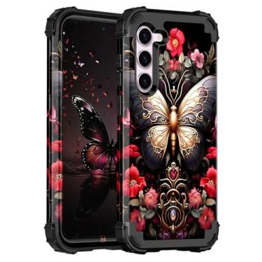 Imagem de Casetego Capa para Galaxy S23 5G, brilham no escuro, três camadas, resistente, à prova de choque, proteção total, policarbonato rígido + capa amortecedora de TPU macio para Samsung Galaxy S23 de 6,1