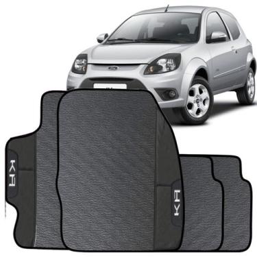 Imagem de Lindo jogo tapete 4 peças carro automotivo  na cor preto ford ka 2011 