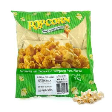 Imagem de Caramelos Para Pipoca Doce - Sabor Banana Com Canela - 1Kg - Flavored 