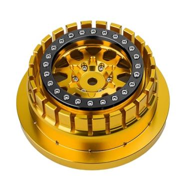 Imagem de BeaxTurbo racing upgrade parts CNC Aluminum Beadlock wheel V2 fits Proline Hyrax Tire For Traxxas UDR 1/7 silver 1PCS (gold/black)