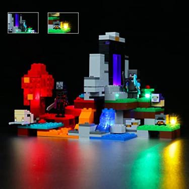 Imagem de BrickBling Light Kit for Lego Minecraft The Ruined Portal 21172 Building Kit, LED Lighting for Lego Minecraft Set (No Model, Only Lights)