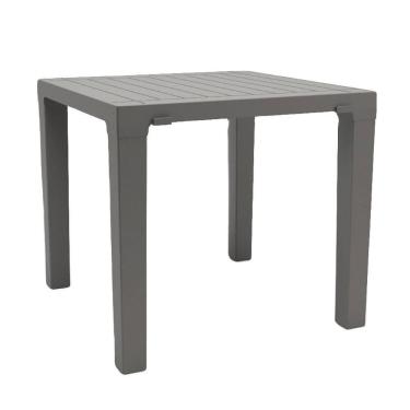 Imagem de Mesa Niala Quadrada Cinza Tampo 80X80cm Plastico - Plaxmetal