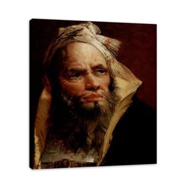 Imagem de Impressão em tela Head of a Philosopher Giovanni Battista Tiepolo – Obra-prima rococó barroca, pintura escolar de Veneza, pintura a óleo decorativa para galeria doméstica 70 x 84 cm