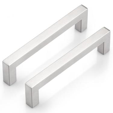 Imagem de Pacote com 50 Alças de Cetim Níquel de Aço Inoxidável Probrico Cabos de Cozinha de Cupboard de 12,7 cm Orifícios Centros Gaveta de Gabinete Vestiário Quarto Banheiro Puxadores de Banheiro (comprimento total de 5,5 polegadas)
