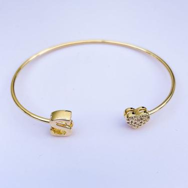 Imagem de Bracelete Personalizado Com Letra Banhado A Ouro 18k -letra G