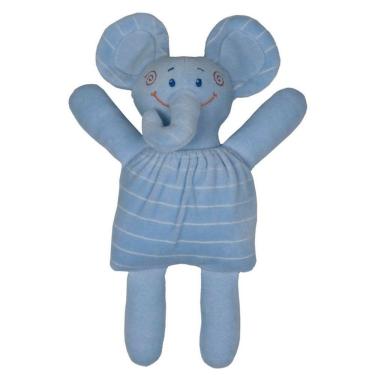 Imagem de Porta Chupeta Elefantinho - Azul - Antialérgico - 23 Cm - Cas Brinquedos