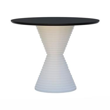 Imagem de Mesa De Jantar Apollo Tampo Redondo ø100 Branco-preto