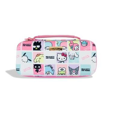 Imagem de Sonix Capa De Transporte Sanrio X Para Nintendo Switch 2, 1, Lite, Oled, Proteção Viagem Com Armazenamento Cartuchos Jogos, Hello Kitty & Friends Grid