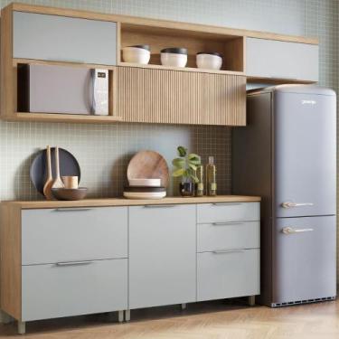 Imagem de Cozinha Completa 5 Peças 5 Portas 4 Gavetas 2 Nichos 100% MDF - Faura,