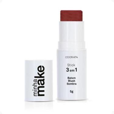 Imagem de Stick 3 Em 1 Sombra Batom Blush Cor Terracota 5G Minha Make - Odorata