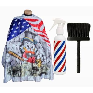 Imagem de Kit Cabeleireiro Capa Personalizada Com Borrifador e Espanador - Barbe
