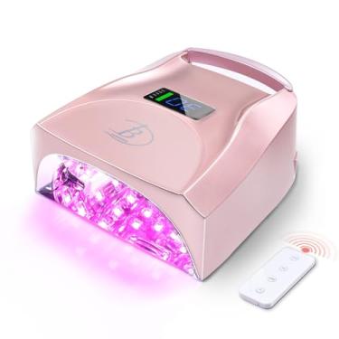 Imagem de BIDUO Lâmpada Led Uv Para Unhas, Secador Sem Fio Recarregável De 96 W, 52 Esferas Secagem Rápida Com Controle Remoto, 4 Temporizadores, Sensor Automático, Som Tecla, Ventilador Resfriamento Integrad