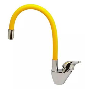 Imagem de Torneira Cozinha Gourmet Monocomando Tubo Flexível Colorido - Modelar,