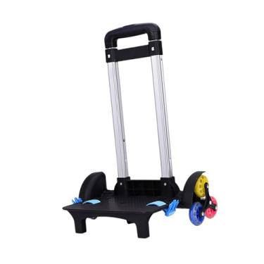 Imagem de predolo Carrinho de Mochila com Rodas, Carrinho de Bagagem com Suporte de Liga de Alumínio, Carrinho de Mochila Escolar, Carrinho de Mão Dobrável para Criança