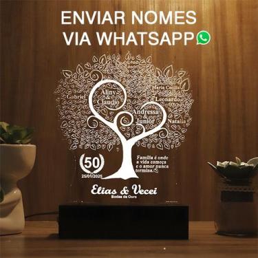 Imagem de Luminária Abajur Árvore Da Vida Bodas LED Branco - Bold