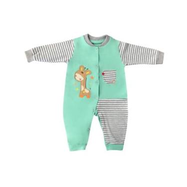 Imagem de Macacao Para Bebe Girafinha - PEQUENO ANJO, Verde, P