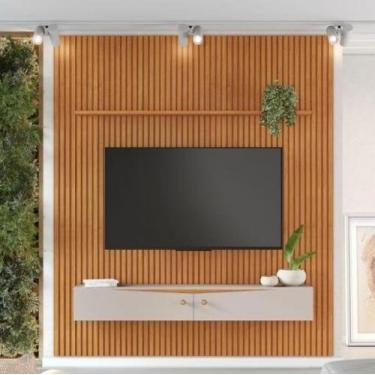 Imagem de Home suspenso até 75 riso cinamono/off white  jcm movelaria