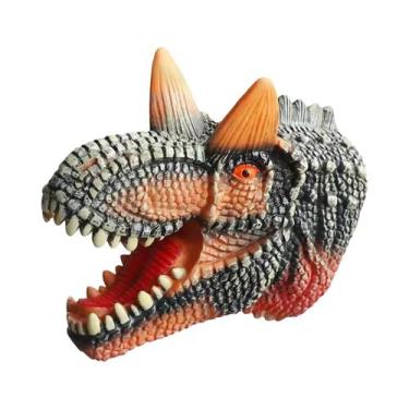 Imagem de Fantoche De Mão Dinossauro Infantil, Brinquedo Macio Para Desenvolvime