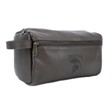 Imagem de Necessaire Masculina em Couro Premium (Marrom)