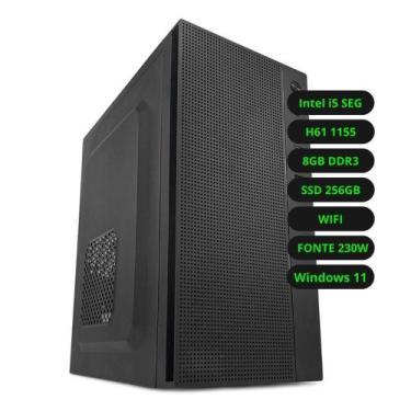 Imagem de Computador CPU Intel Core i5 8GB DDR3 SSD 256GB Wi-Fi Fonte 230W Bivol