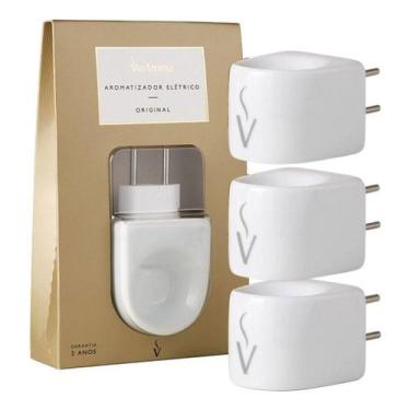Imagem de Kit 3 Aromatizadores Elétricos Via Aroma Porcelana com Plug Bivolt par