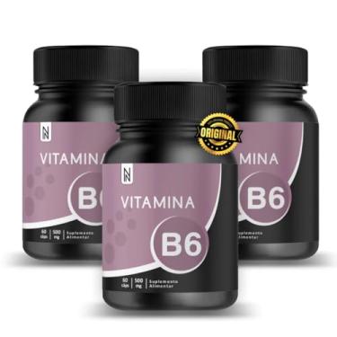 Imagem de KIT 3X Vitamina B6 Piridoxina 60 cápsulas NATURALLY