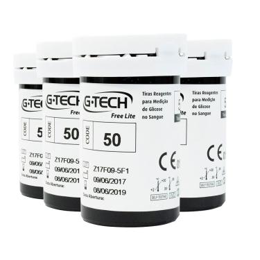 Imagem de Kit Tiras Reagentes Medição De Amostra No Sangue 200und G-tech Lite