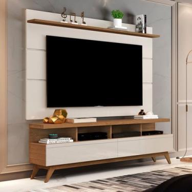 Imagem de Rack com Painel para TV até 60 Polegadas Pés em Madeira Maciça Vivare 