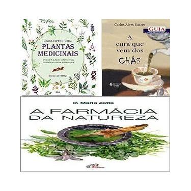 Imagem de KIT 3 LIVROS O guia completo das Plantas Medicinais + Cura que vem dos