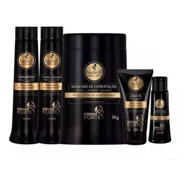 Imagem de Haskell Cosméticos Cavalo Forte 5 Itens Másc 900g Leav Comp
