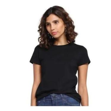 Imagem de KIT 3 Camiseta Baby Look Feminina Malwee Original Algodão - Barato Exp