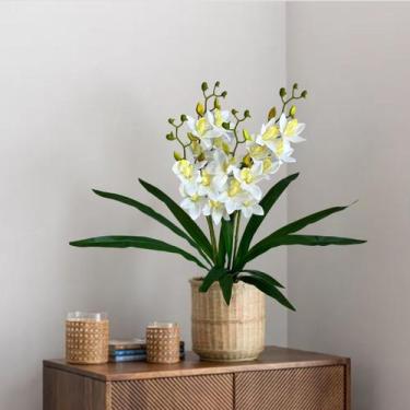Imagem de Conjunto com 9 Orquídeas Artificiais de Alta Qualidade para Decoração 
